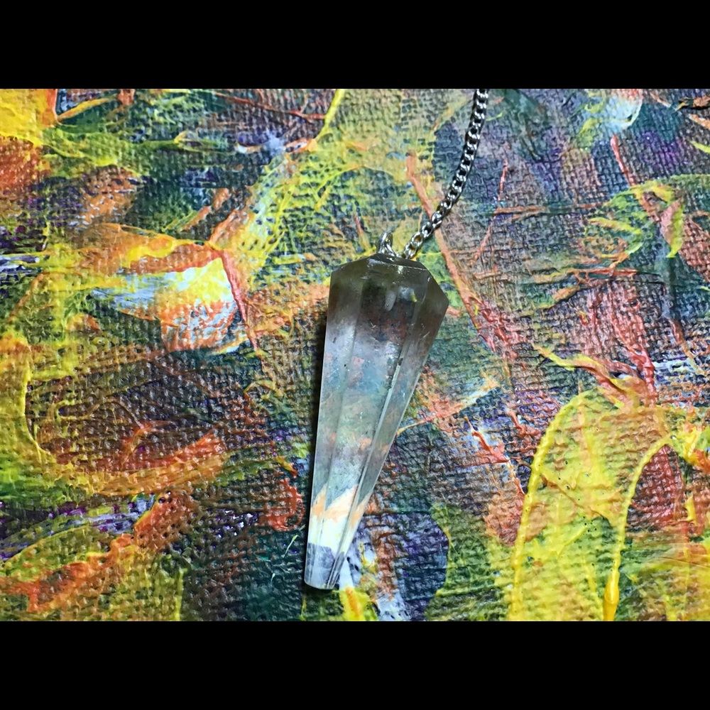 Reiki charged Clear Quartz  Pendulum